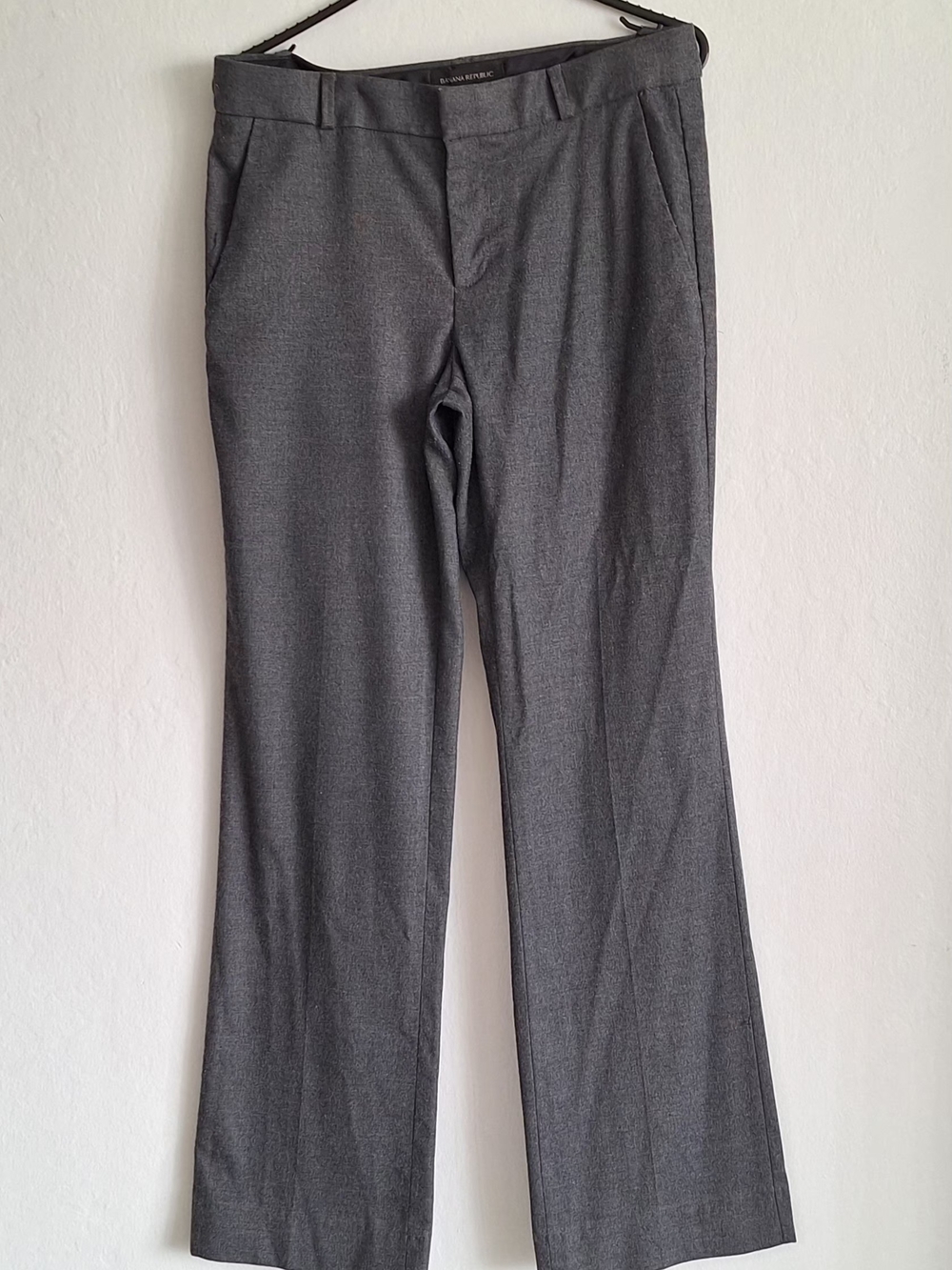 Banana Republic Gray Logan Straight-Leg Dress Pants